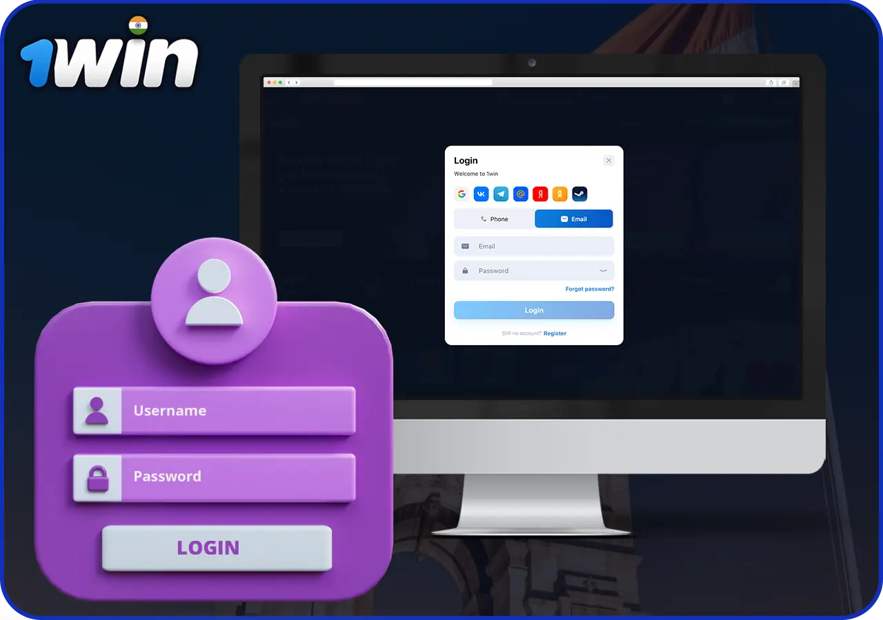 Information on how to log in to 1win India