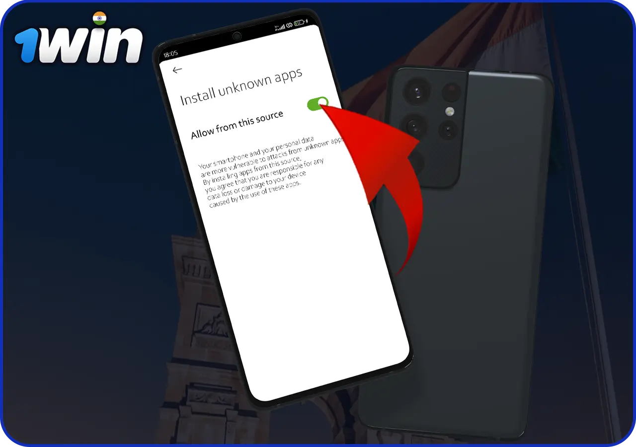 How to download the 1win mobile app on Android Step 3